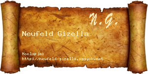 Neufeld Gizella névjegykártya
